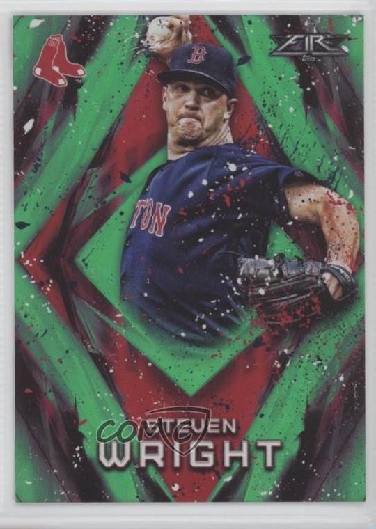 2017 Topps Fire Green 142/199 Steven Wright #64 2f4