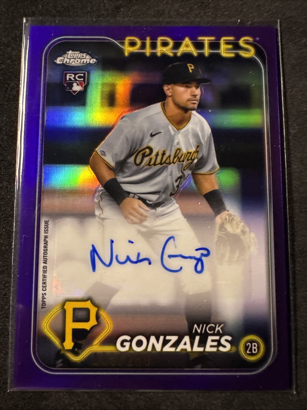 2024 Topps Chrome Update Nick Gonzales RC Auto Purple Refractor /250 Pirates