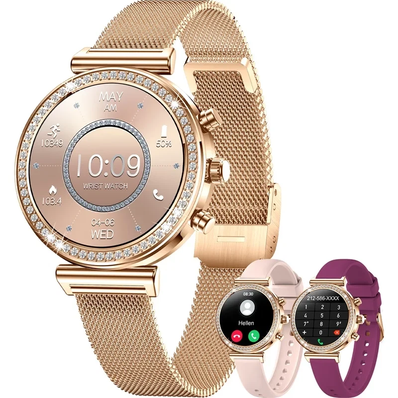 NEW INNOFOVO Women’s Smartwatch Call Answer 1.27” Touch Heart Rate 3 Straps