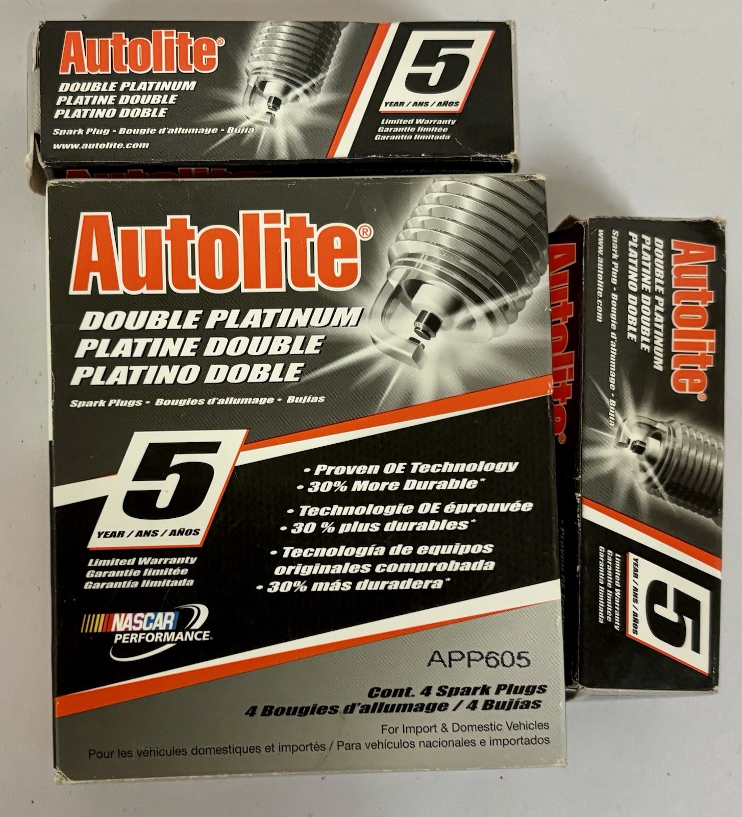 Autolite APP605 Double Platinum Automotive Replacement Spark Plugs 6 Pack