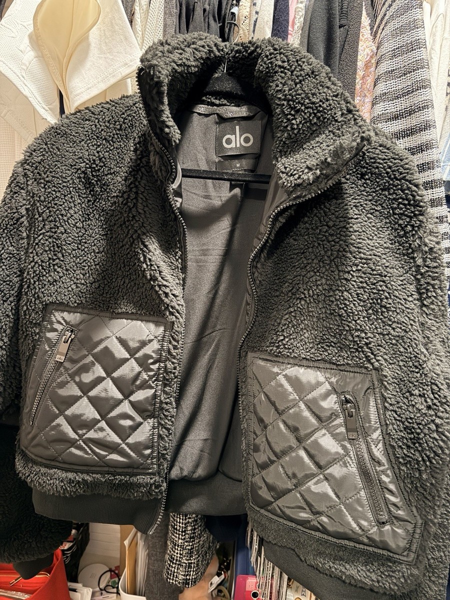 ALO Sherpa Edge Bomber Black | eBay