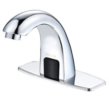 BODQEMR Automatic Sensor Touchless Bathroom Sink Faucet, Chrome Vanity Faucet...