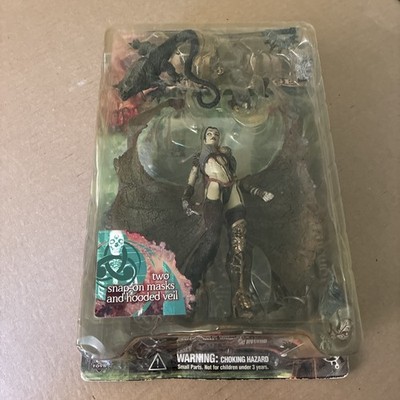 1999 McFarlane Spawn the Dark Ages THE NECROMANCER 2 Snap-On Masks & Veil NEW