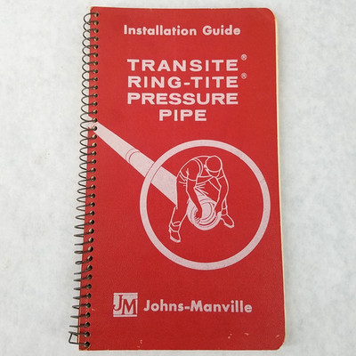 Installation Guide Transite Ring-Tite Pressure Pipe Johns-Manville 1960