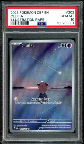 Pokemon TCG S&V Obsidian Flames #202 Cleffa Illustration Rare PSA 10 Gem Mint
