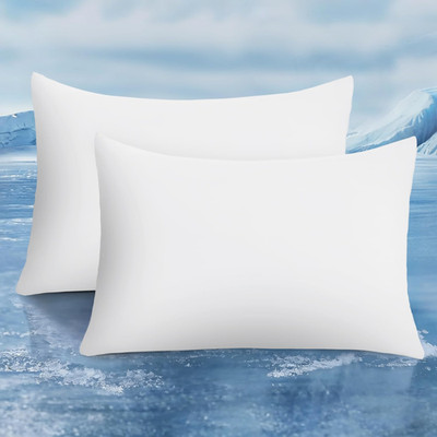 Cooling Pillow Cases, 2 Pack Stretch Arc-Chill Q-Max 0.5 Cool Pillowcases Fit S