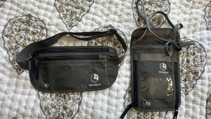 Money Belt Slim + Passport Holder Venture 4th Travel RFID Blocking  2 Pouches
