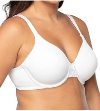 44DD Vanity Fair 76380 Beauty Back Smoothing Lightly Lined, White NEW