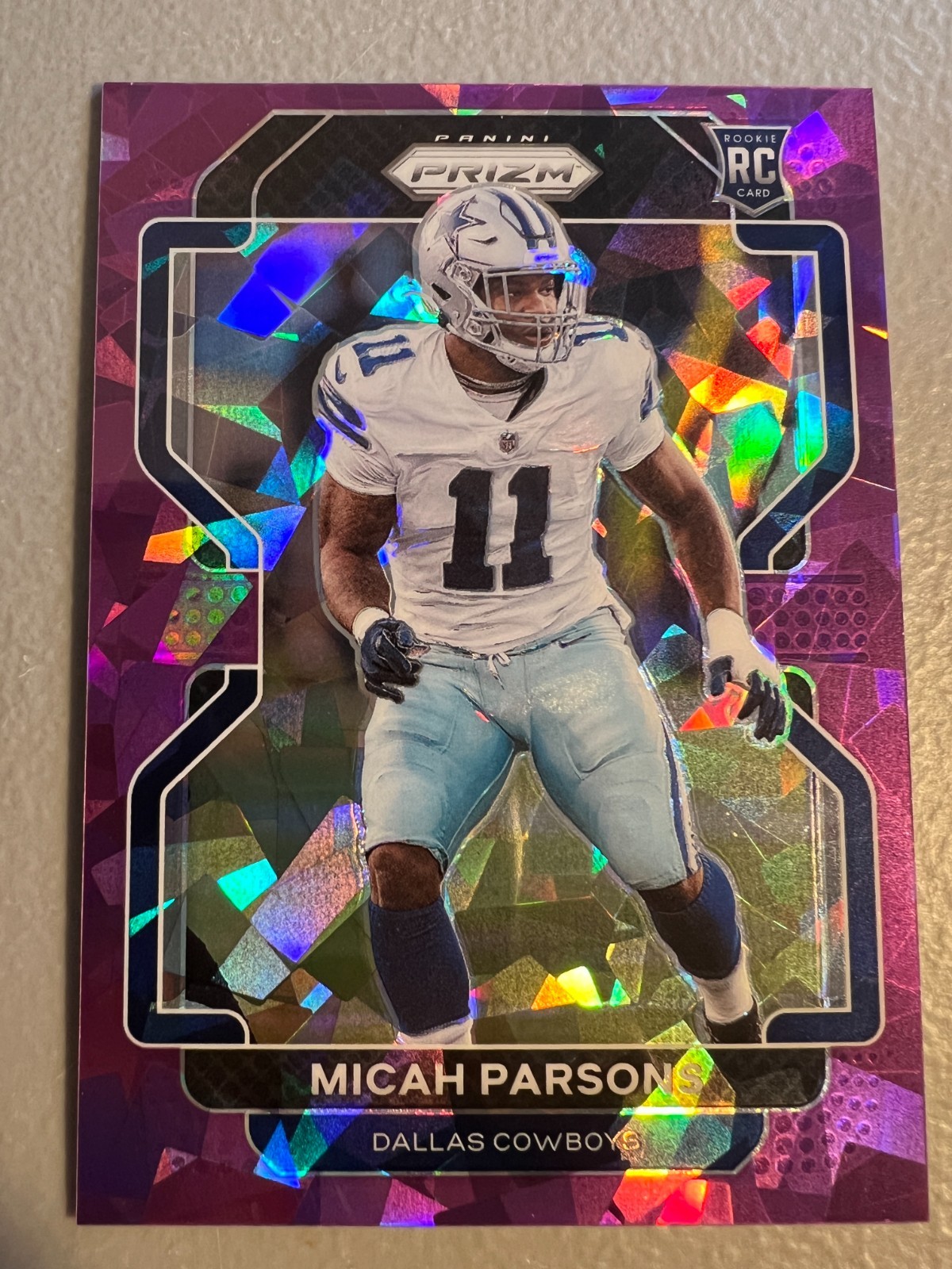 2021 Panini Prizm - Micah Parsons ( Cowboys ) #382 Rookie RC Purple Ice /225