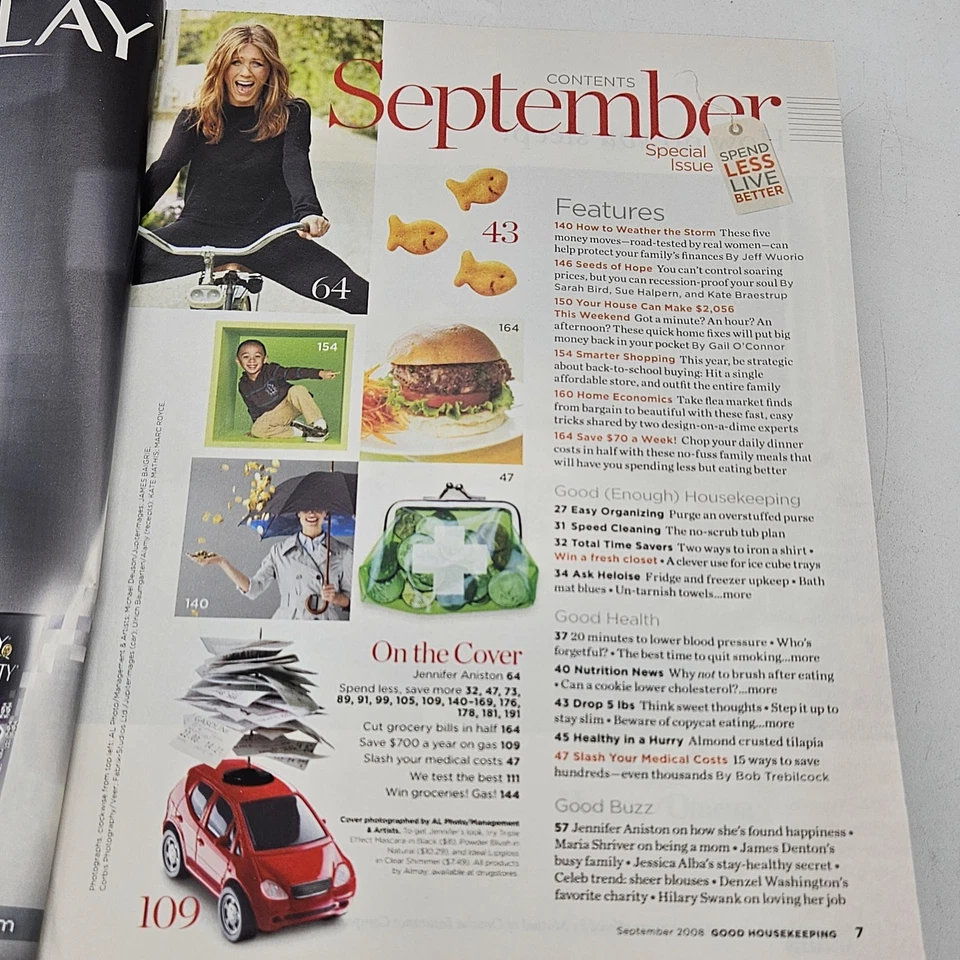 Good Housekeeping Magazine - Jennifer Aniston Cover - September 2008 Foto 4 de 4