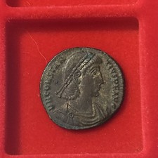 monnaie romaine Follis Constantius II Maiorina Super État 5,3 Gr 2,3cm