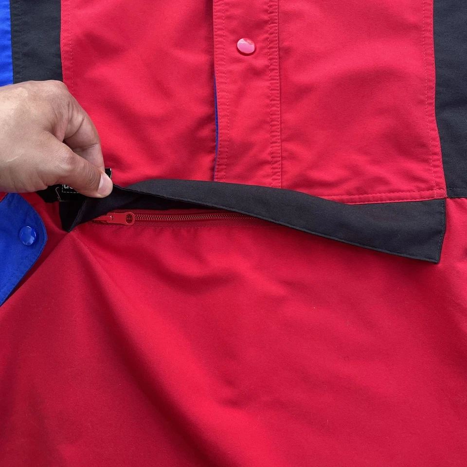 Chaqueta Etonic De Colección Para Hombres XL Rojo Goretex Bloque de Color Anorak Conjunto Pantalones Azules L Foto 4 de 4