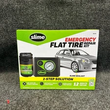 Slime 50138 Smart Spare Emergency Flat Tire Puncture Repair Kit w/ Sealant & Air