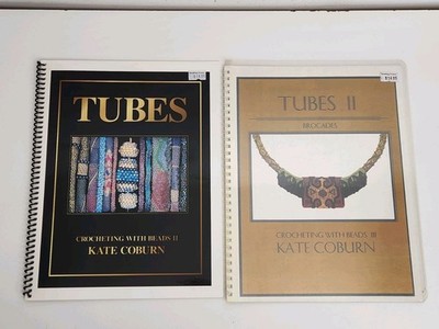 Tubes 1 & 2 Kate Coburn Crocheting With Beads Beadwork Jewelry Pattern Book Lot