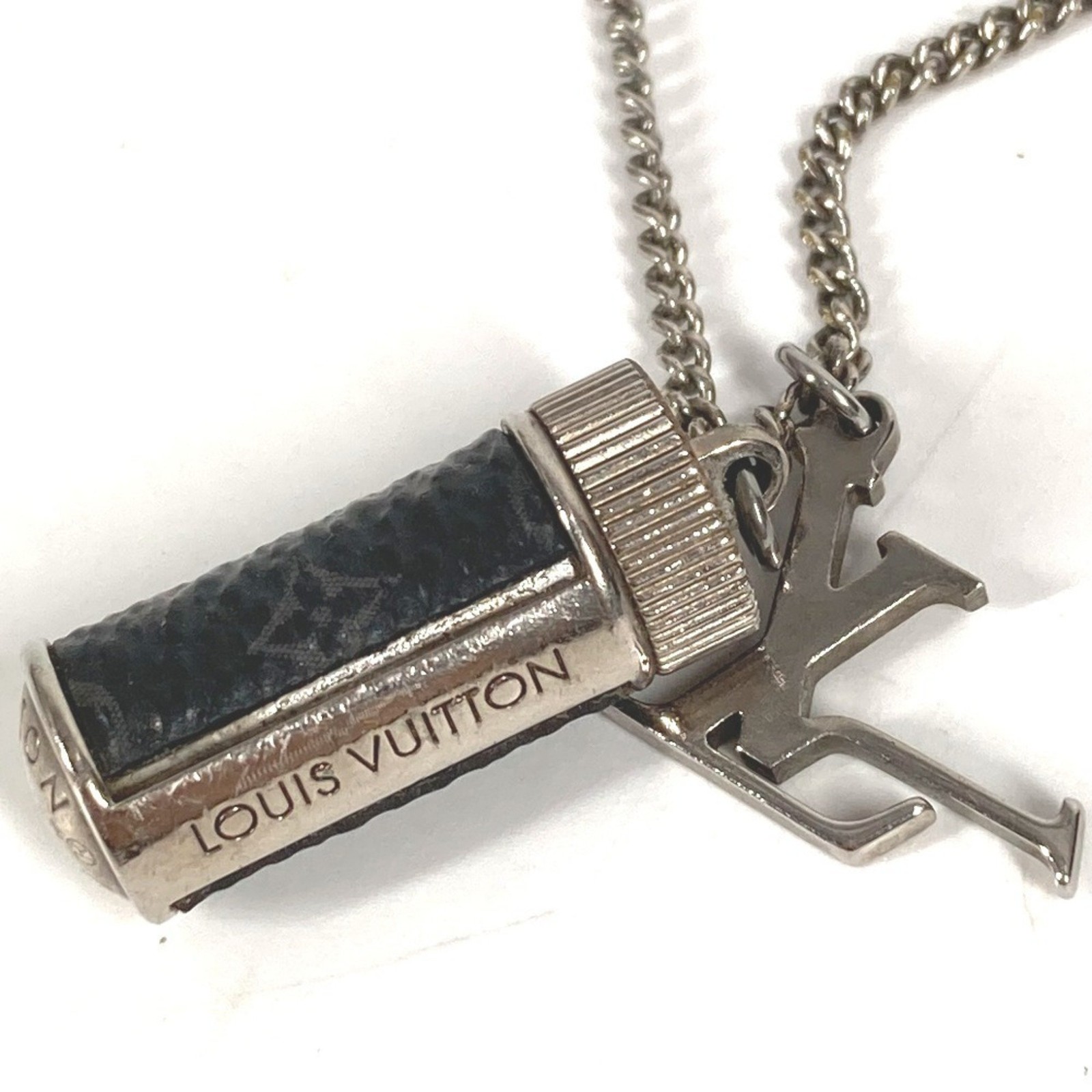 LOUIS VUITTON M63641 Monogram Eclipse Necklace Ch… - image 7