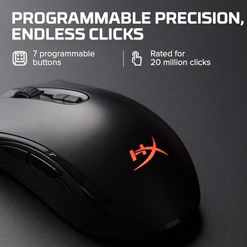 HyperX Pulsefire Core RGB USB Gaming Mouse Black for Gamers Optical DPI Adjustab - Picture 5 of 9