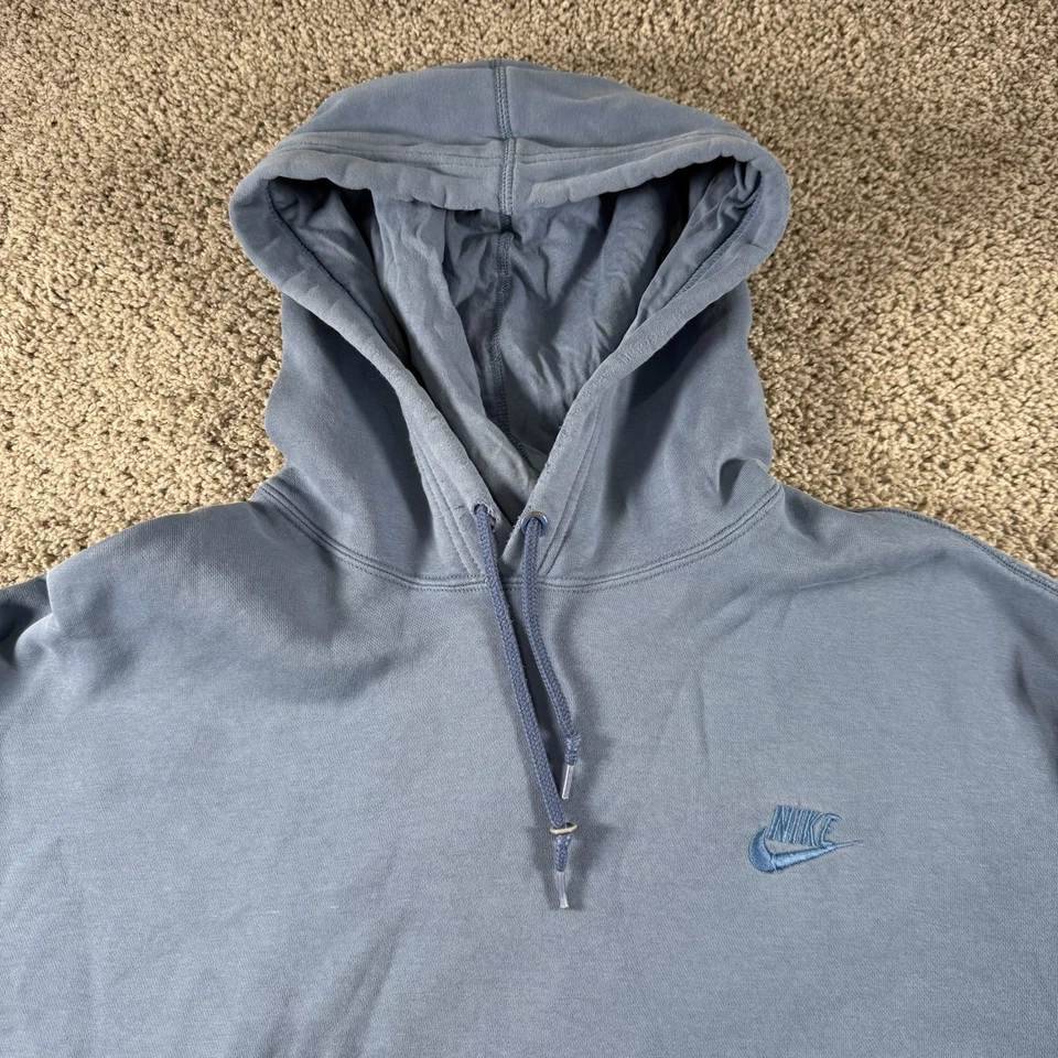 Nike Suéter Hombres XL Polvo Azul Pullover Golpeado Sudadera con Capucha Grunge Ropa de Calle Suelto Foto 2 de 4