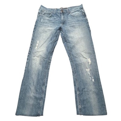 Marc Anthony Mens Slim Fit Distressed Medium Wash Denim Jeans 34x34 Blue