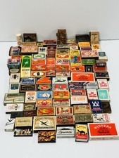 LOT OF 87: VTG ADV MATCHBOXES W/STRIKERS (SOME FOREIGN) VARIOUS BRANDS
