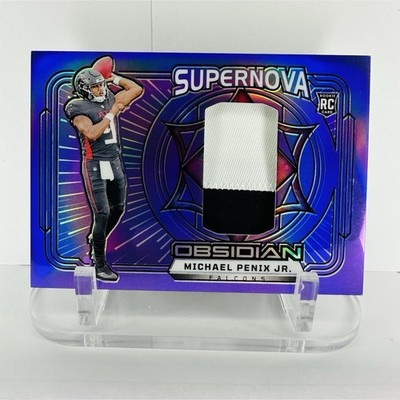 Panini 2024 Obsidian Michael Penix Jr RC MEM Supernova Swatches SN-MPJ /49