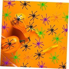 120 Pieces Halloween Plastic Spiders Small Fake Plastic Spiders Realistic