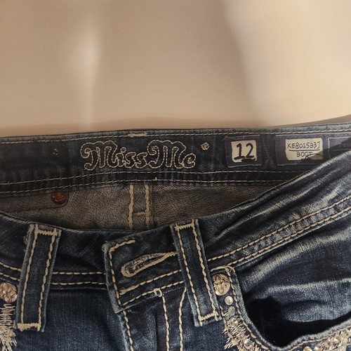 MISS ME BOOT SEQUIN JEANS YOUTH SIZE 12 - Picture 3 of 3