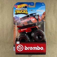 Hot Wheels Monster Trucks 2022 VW Drag Bus Brembo 1:64 Diecaset Black & Red 5/5
