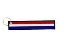 Keychain keyring embroidered embroidery patch flag shield netherdlands band
