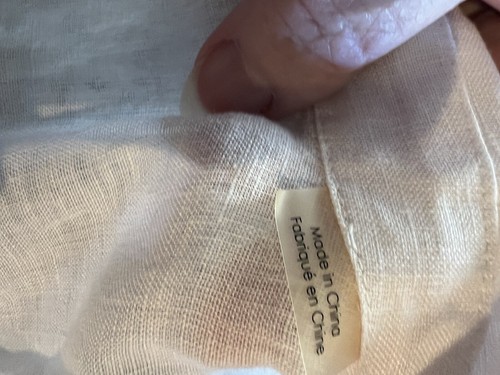 Equipment Linen/silk Pale Pink Sleeveless, V-neck Button Up Blouse, Med. - Picture 8 of 11