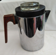 Stove top coffee percolator, silver, Pyramid, England Reg No. 920229, 5 mugs