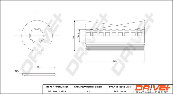 Dr!ve+ DP1110.11.0209 ÖLfilter FüR Jaguar, Land Rover-image