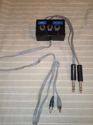 Vintage Homemade 3-way Stereo Audio Splitter, 2 RCA input to 2 RCAs and 2 TRS