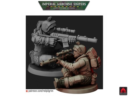Imperial Airborne Sniper Drop Team | Red Pilgrim Miniatures | 28 mm - Imagen 3 de 6