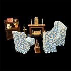 Vintage Miniatures Doll House Furniture Complete Living Room Set