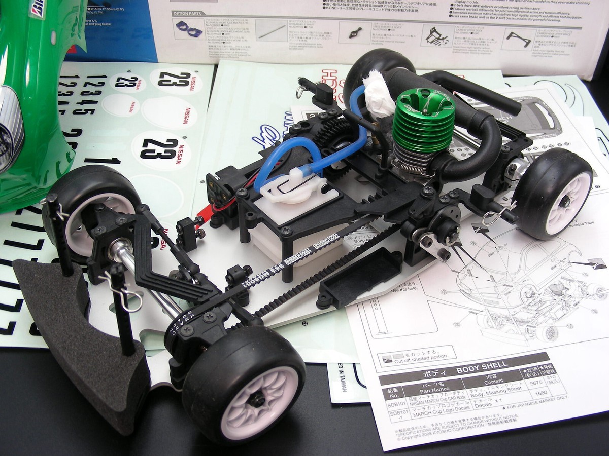 Vintage Kyosho SPADA 09L Nissan March Cup Car w 2-Speed & Tuned