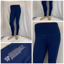 Victoria Sport Leggings M Blue Poly Stretch Yoga Pants Skinny YGI P2-92