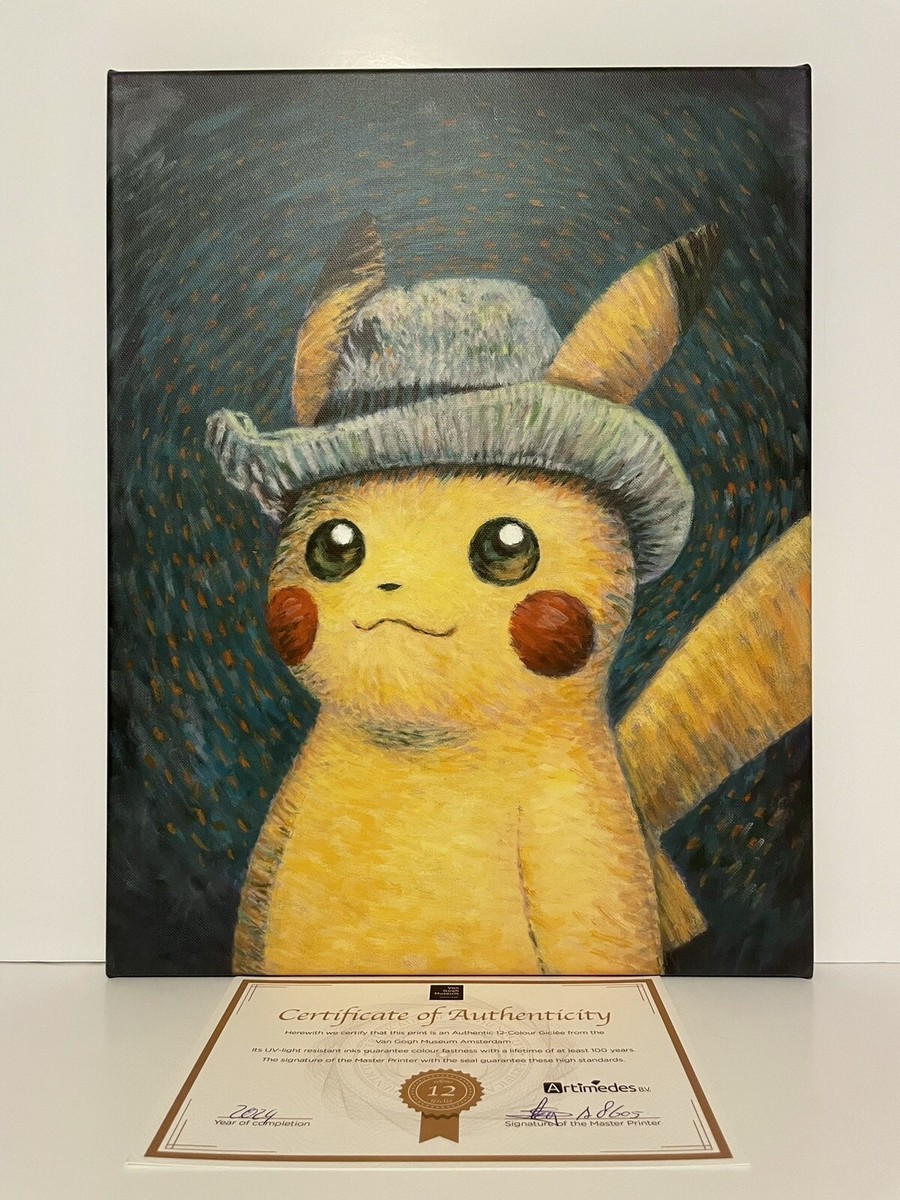 Pokémon x Van Gogh Museum: Pikachu With Grey Felt Hat Canvas Wall