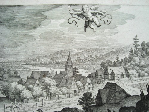 Genius mit Fackel Neckartal echter Kupferstich Merian Jugendwerk 1624 W. 467 - Picture 2 of 2