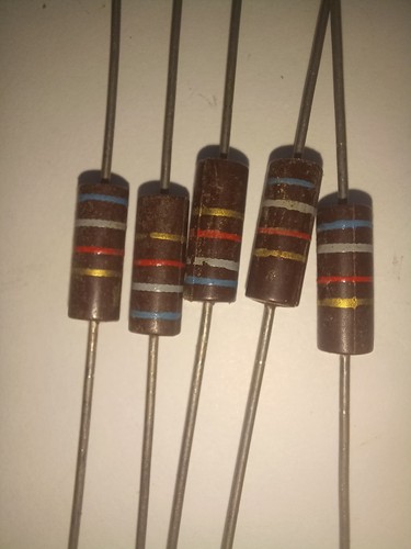 5pc. Vintage 1W, 5% 10% Carbon Comp. resistors/NOS/TRW, AB, IRC etc You pick - Picture 25 of 41