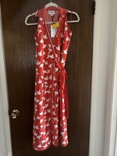 dvf for target ginko cherry tomato sweater knit midi wrap dress size xxs Nwt