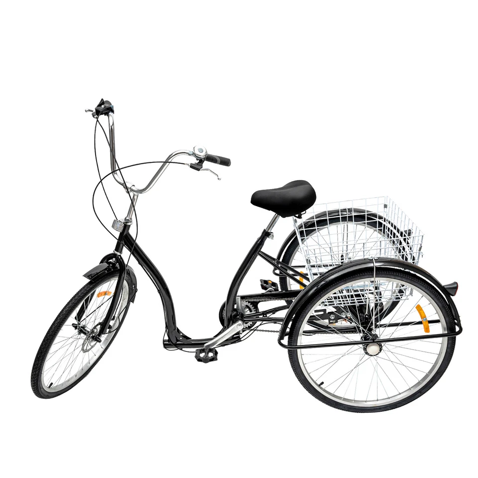 26" Zoll Dreirad Tiefeinstieg Shopping Dreirad Erwachsene 3 Räder Fahrrad 6 Gang - Bild 2 von 4