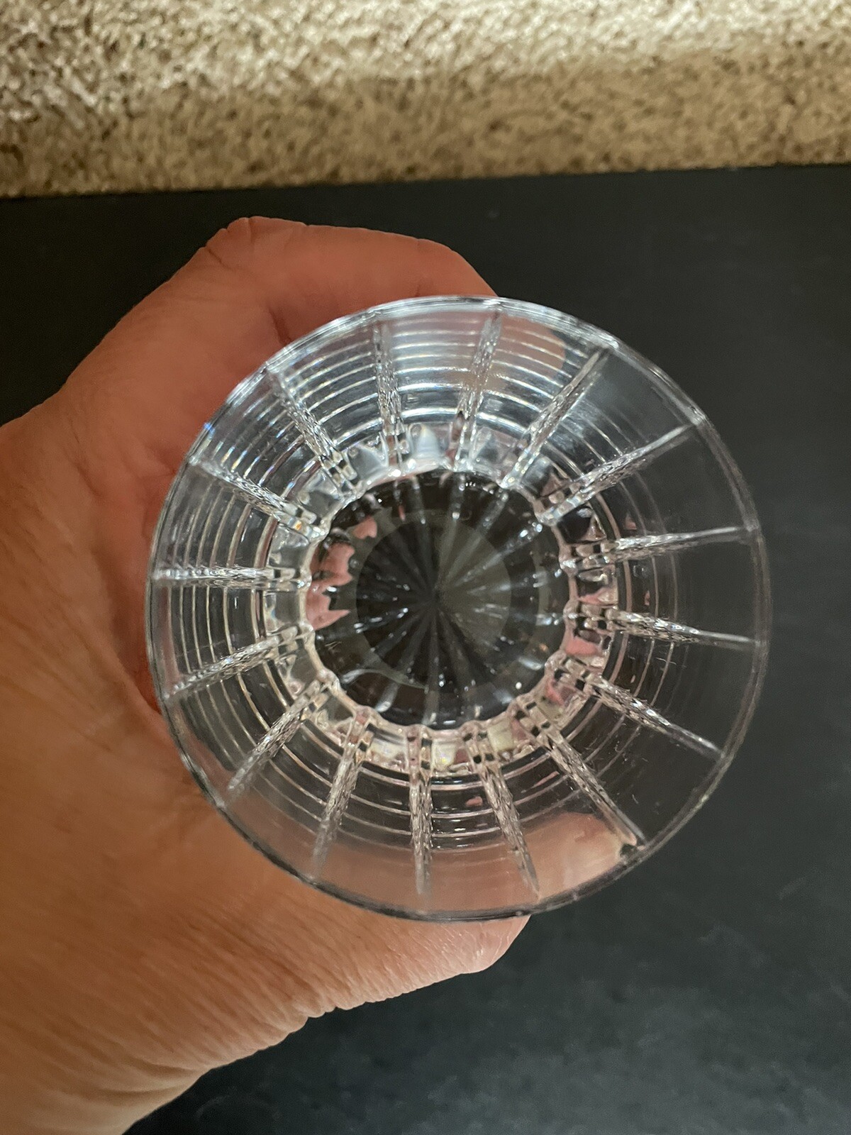 Williams Sonoma Set of 3 Old Fashioned Glasses Crystal Dorset 3 1/2" in