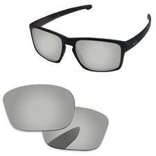 Lenslog Silver Mirror Polarized Replacement Lenses For-Oakley Sliver OO9262