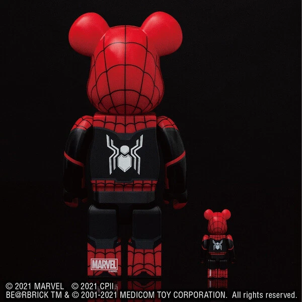 BE@RBRICK SPIDER-MAN UPGRADED SUIT 100 & 400% Bearbrick
