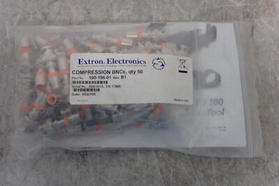 Extron Electronics 100-186-01 BNC Male MHR Compression Connector - Qty. 50