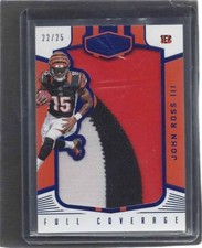 JOHN ROSS III 2017 PLATES & PATCHES FULL COVERAGE BLUE 3 COLOR PATCH RC #D 22/25