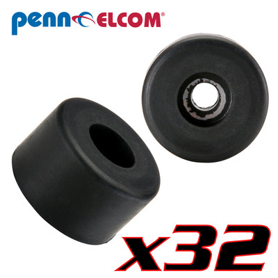 32 Pack Penn Elcom 9101 Rubber Cabinet Foot 0.86'' Dia. X 0.53'' H Heavy-duty