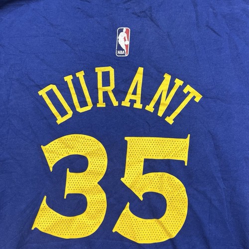 Nike Golden State Warriors Kevin Durant 35 T-Shirt Size Youth XL Blue Jersey NBA - Picture 5 of 7