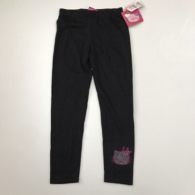 Hello Kitty Legging Black Pink Size 6 Rhinestone Ballet New Pants