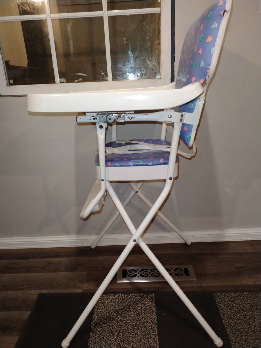 Vintage Metal Vinyl Hearts Cosco Baby Highchair High Chair | eBay